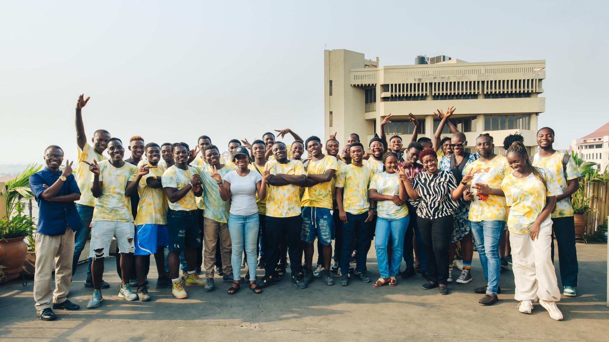 OR Foundation team members working on Accra beach