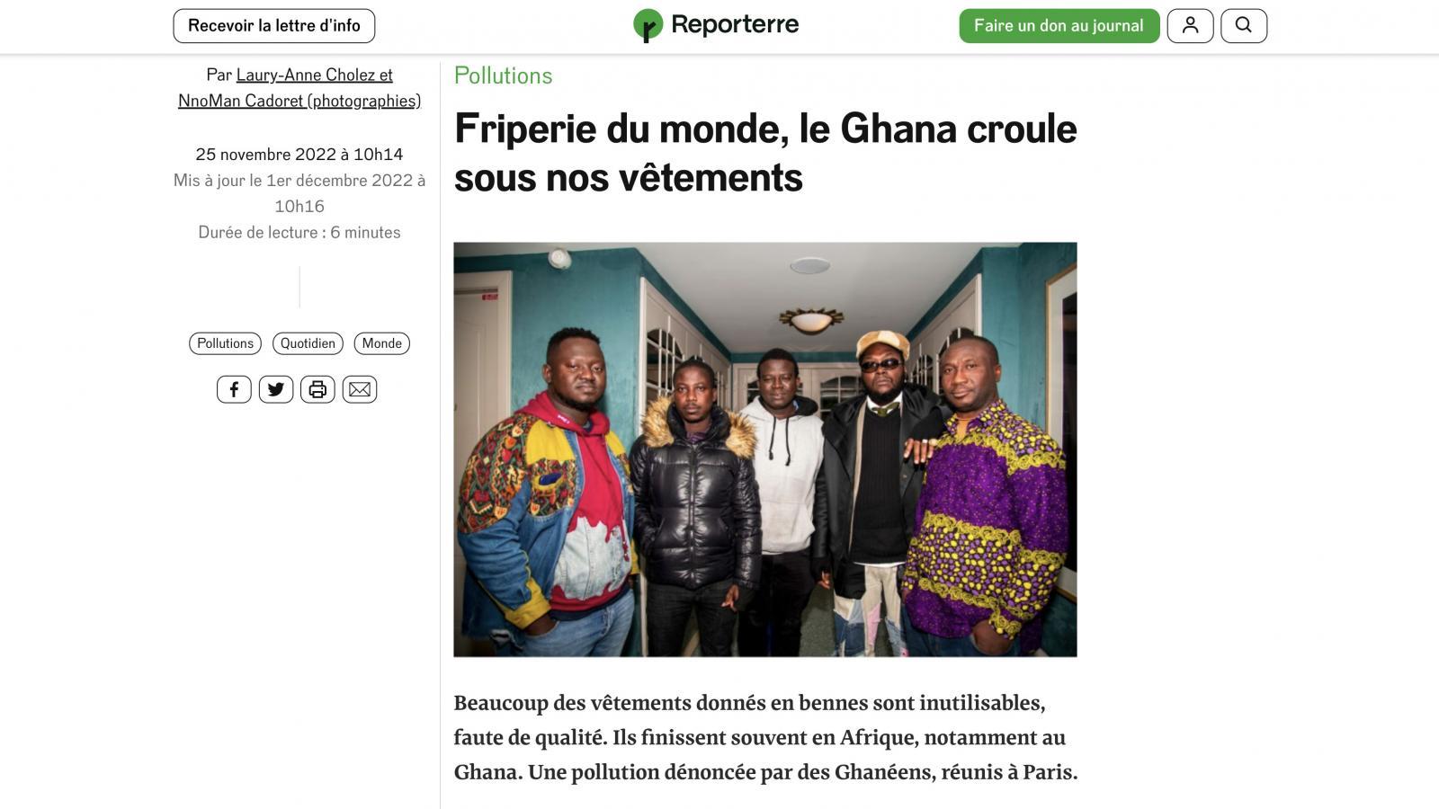Reporterre | Thrift store of the world - Ghana is awash in our clothes