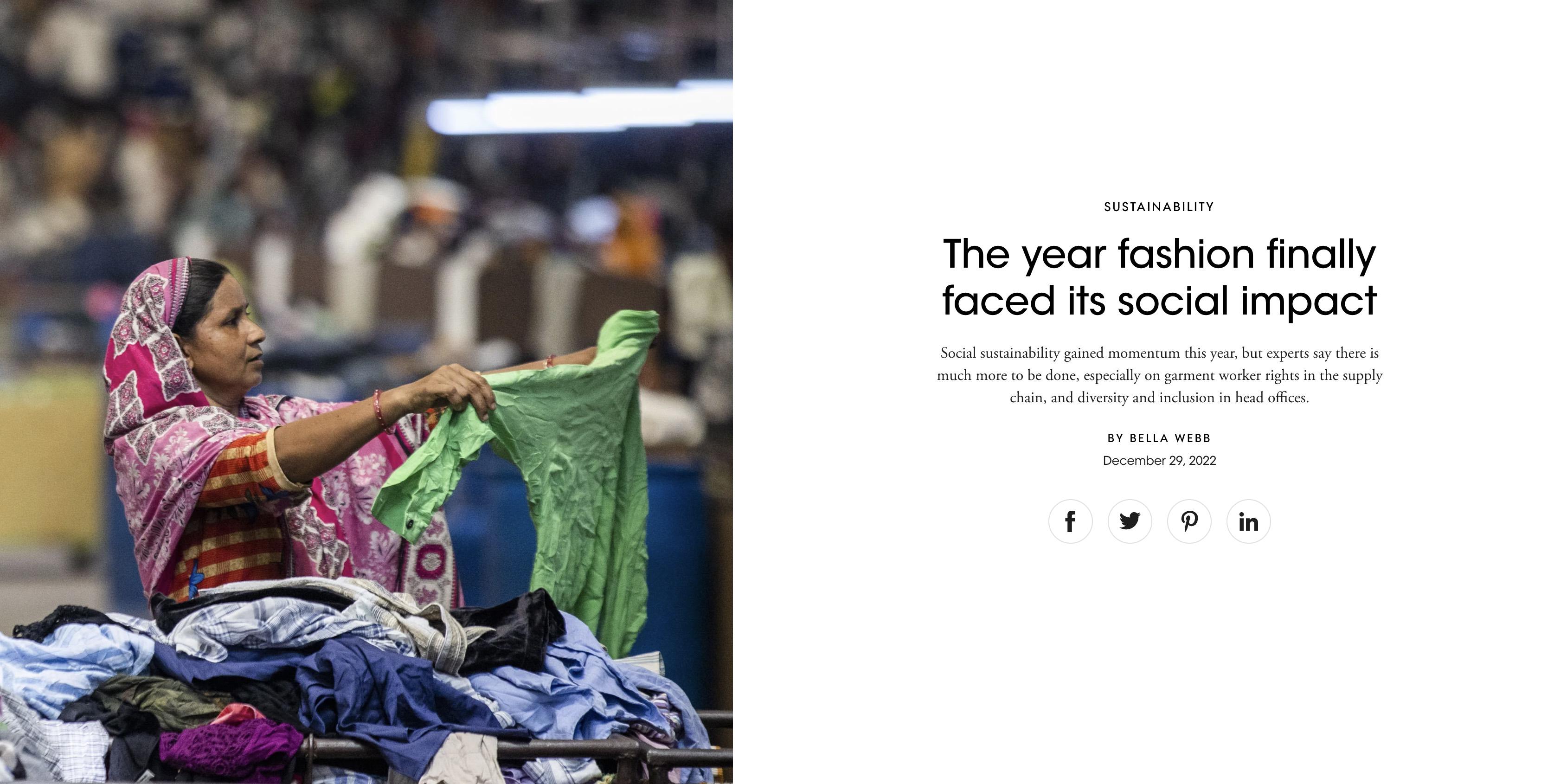 Vogue Business | The Year Fashion Finally Faced Its Social Impact